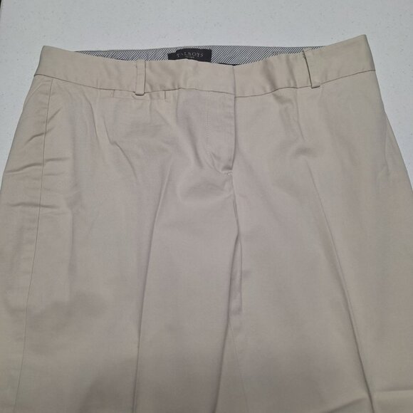 Talbots Signature Crop Petite Pants Capri Khaki Womens 10 P Short Work Office - Picture 2 of 8